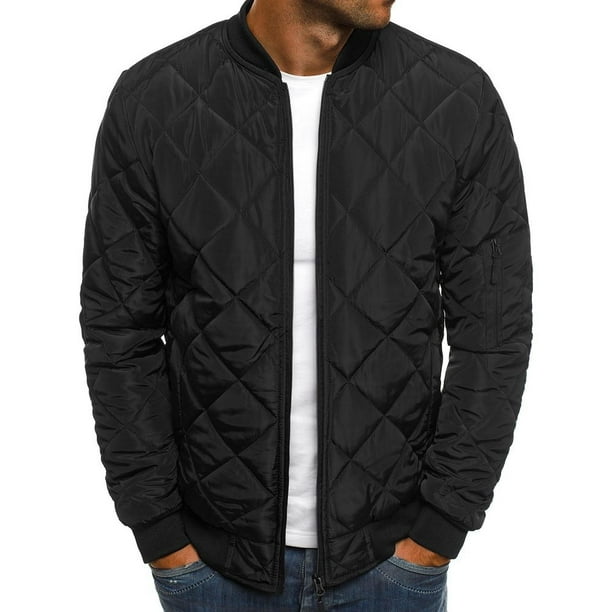 ouxiuli Mens Quilted Slim Fit Warm Casual Solid Color Thicken Down Jacket Coat ouxiuli Mens Quilted Slim Fit Warm Casual Solid Color Thicken Down Jacket Coat